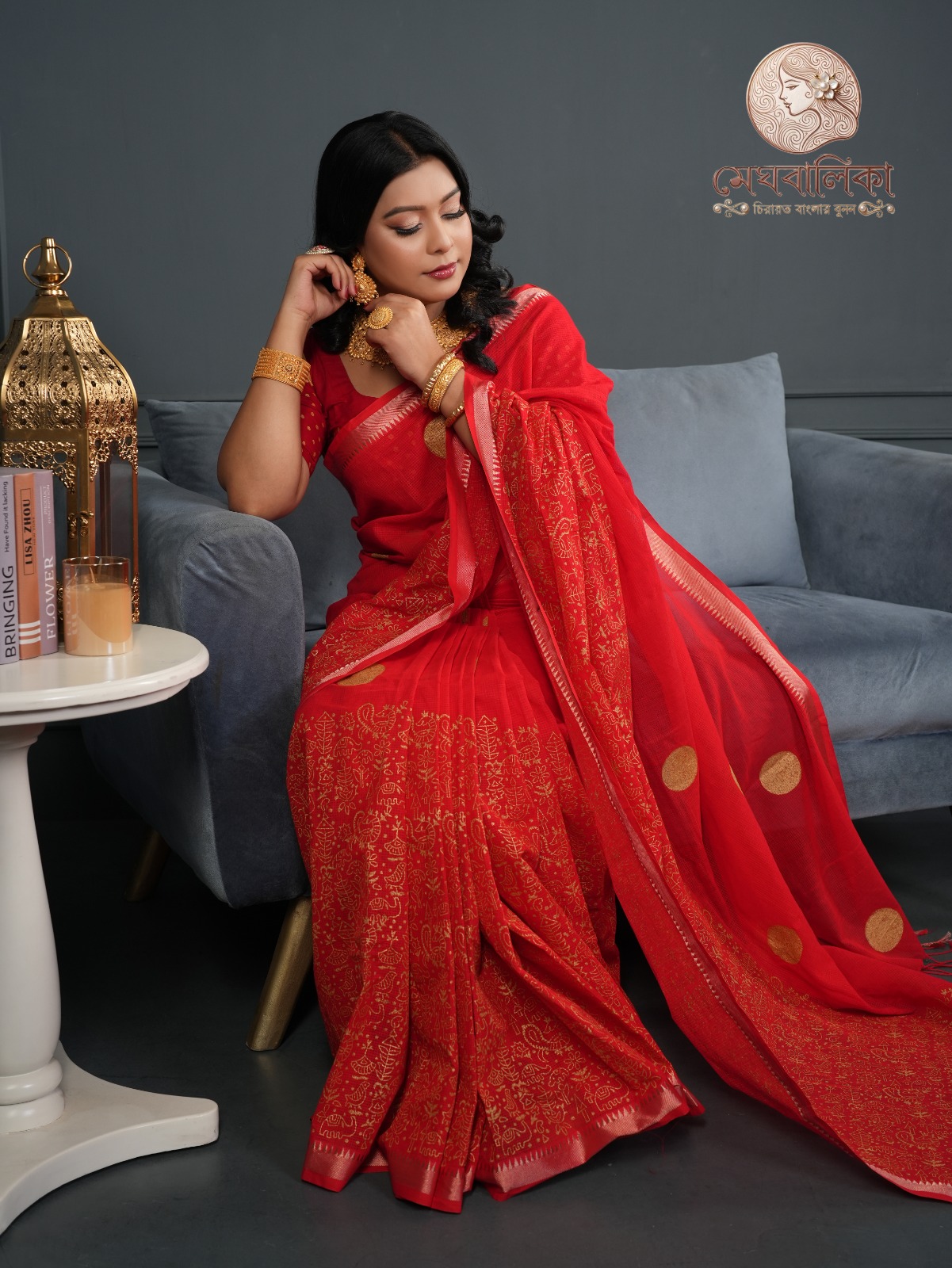 Premium Block Print Saree - Image 3